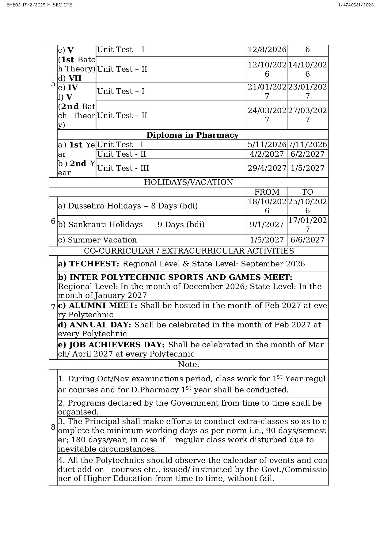Academic Calendar 2026-27 Page 2